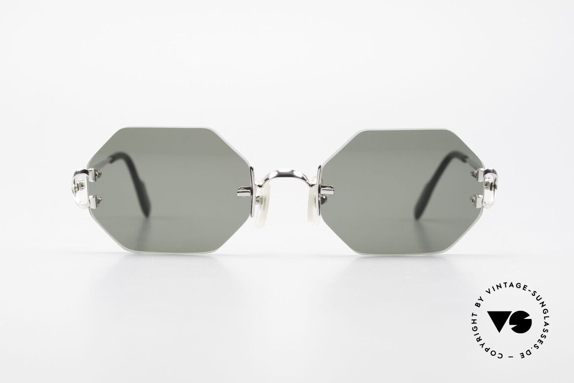 Cartier Rimless Octag - M Octagonal Luxury Sunglasses, model of the rimless series with new OCTAG lenses, Made for Men and Women