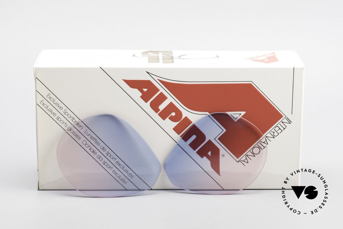 Alpina M1 Lenses New Lenses in baby-blue pink, replacement lenses for the old 80's Alpina M1 sunglasses, Made for Men and Women
