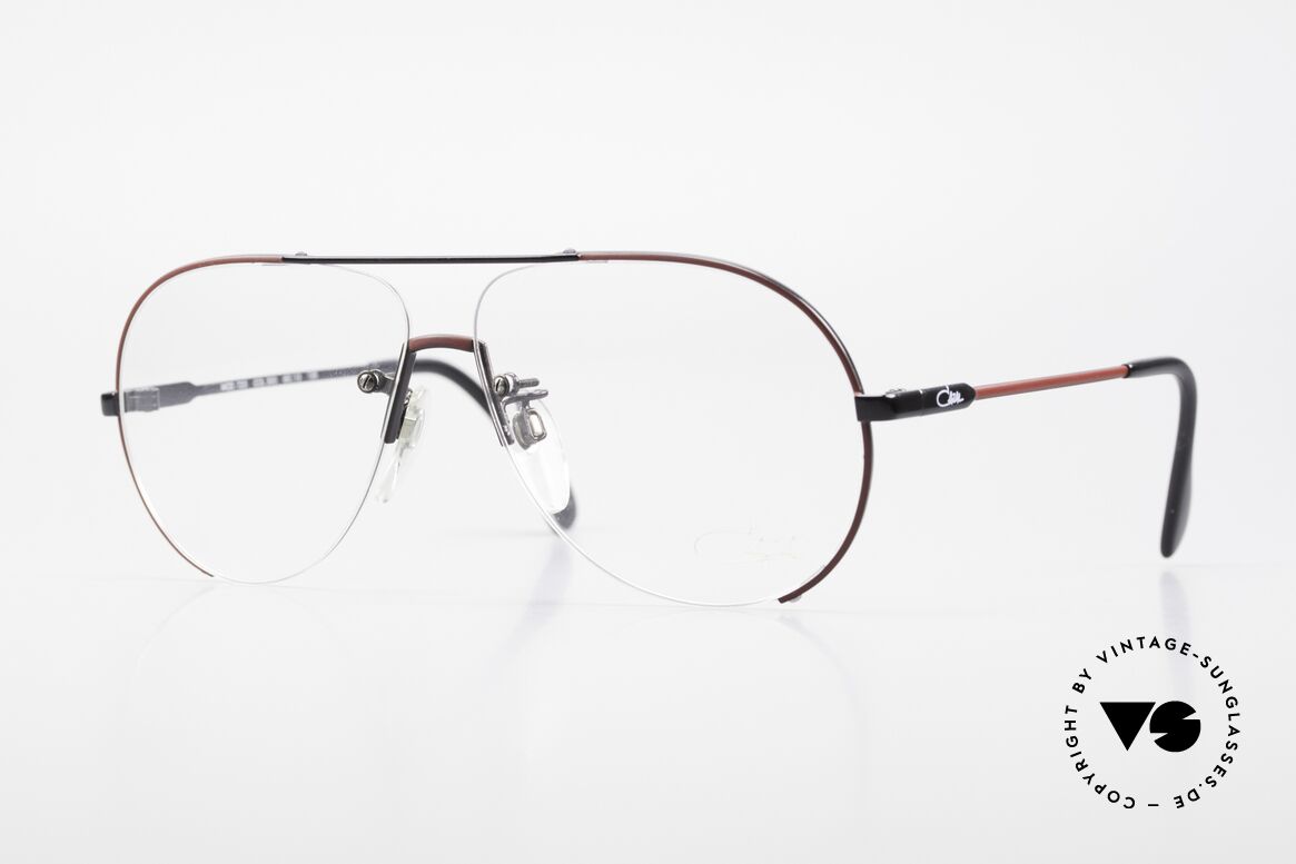 Cazal 723 XXL Rimless 80's Aviator Specs, rare vintage Cazal designer eyeglasses from 1986, Made for Men