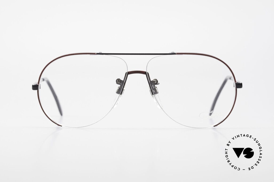 Cazal 723 XXL Rimless 80's Aviator Specs, interesting lens construction (semi rimless frame), Made for Men