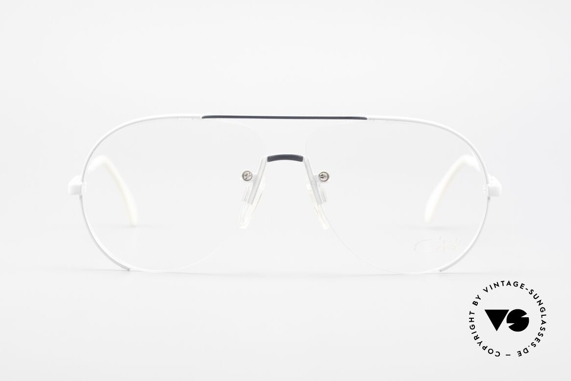 Cazal 723 Rimless 80's Aviator Frame, interesting lens construction (semi rimless frame), Made for Men