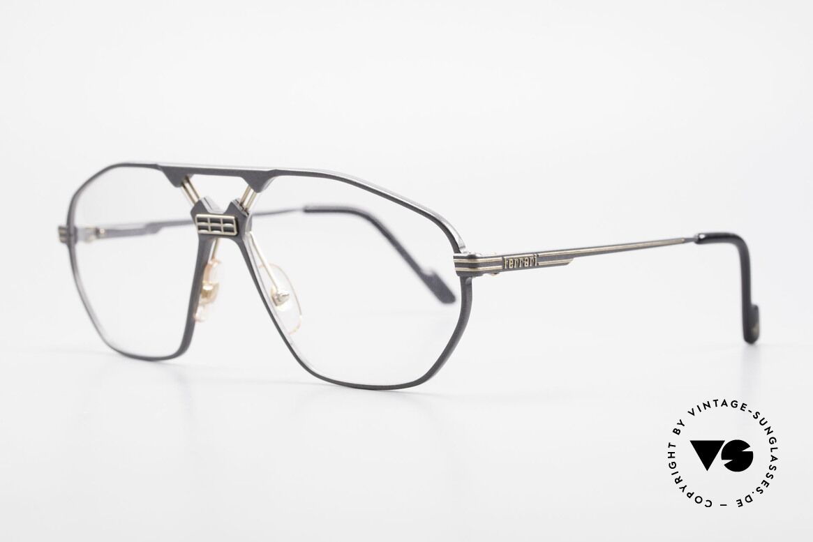 Ferrari F22 Formula 1 Vintage Glasses 90s, modified "aviator eyeglasses"; flexible spring hinges, Made for Men
