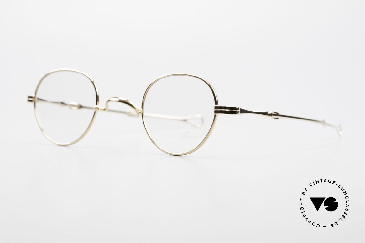 Lunor I 15 Telescopic Gold Plated Sliding Temples, well-known for the "W-bridge" & the plain frame designs, Made for Men and Women