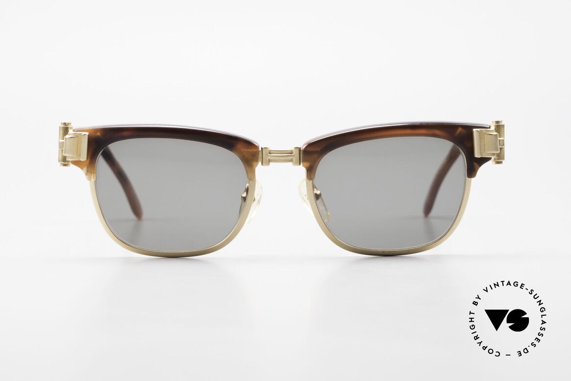 Jean Paul Gaultier 56-5202 JPG Vintage Designer Frame, temple hinges in shape of door hinges (ultra massive), Made for Men and Women