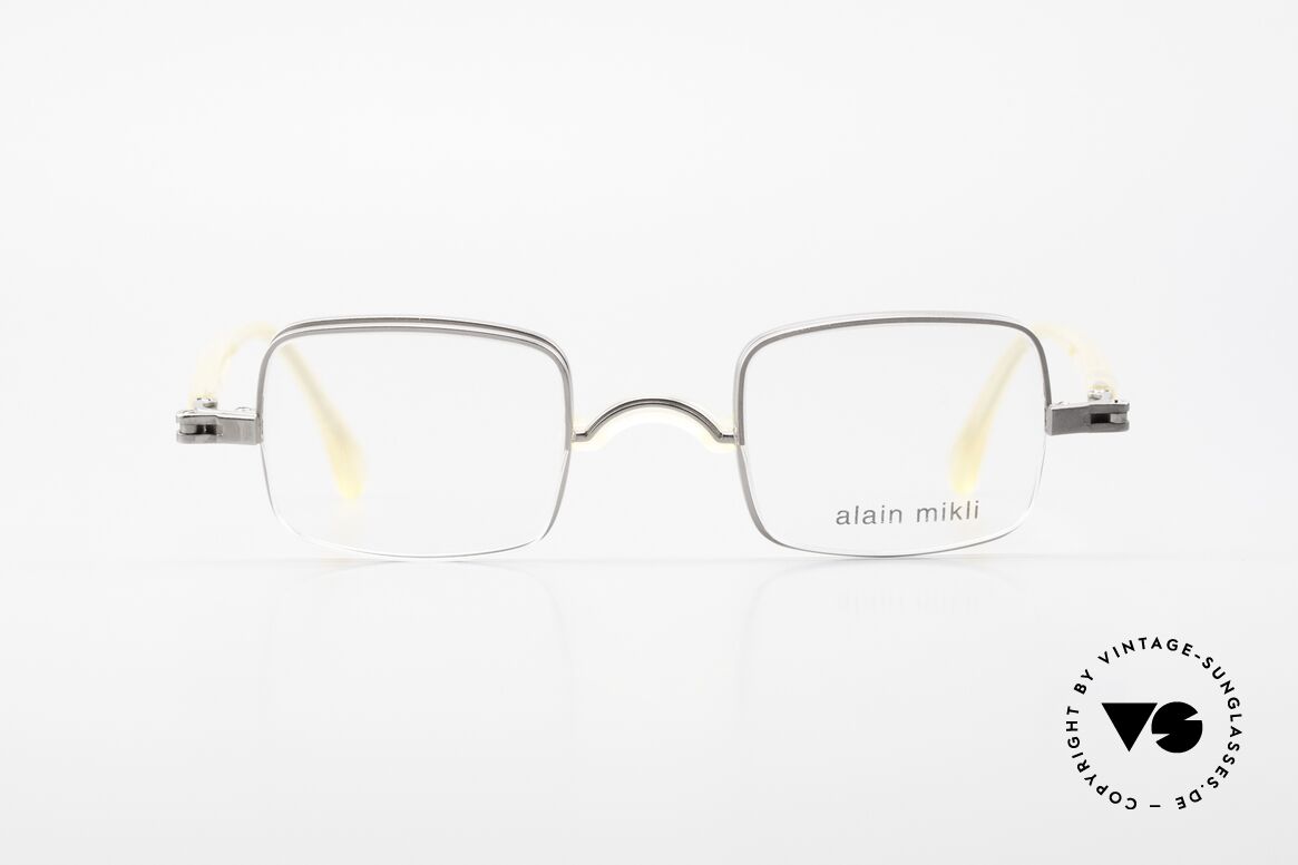Alain Mikli 0115 / 01 Hinged Lenses 2 in 1 Glasses, ingenious vintage Alain Mikli designer eyeglasses, Made for Men and Women