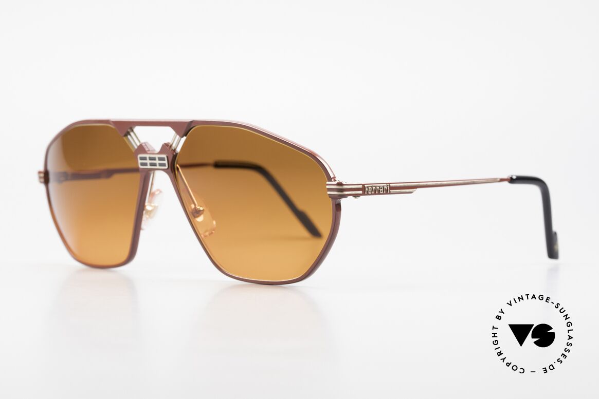 Ferrari F22/S Customized Sunset Lenses XL, modified "aviator sunglasses"; flexible spring hinges, Made for Men