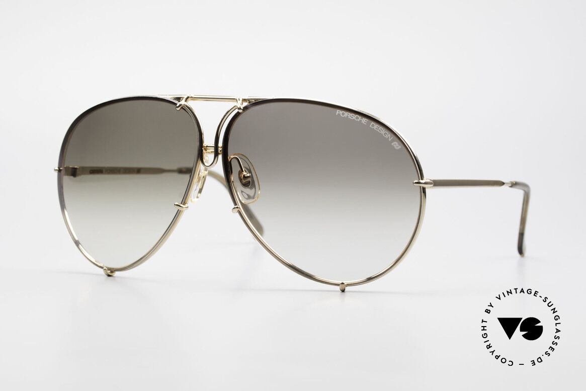 Porsche 5621 XL Golden Aviator Sunglasses, vintage Porsche Design by Carrera shades from 1987, Made for Men