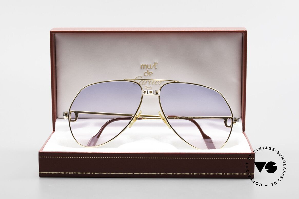 Cartier Vendome Santos - L Rare Luxury 80's Sunglasses, unworn with full original vintage packing by CARTIER!, Made for Men
