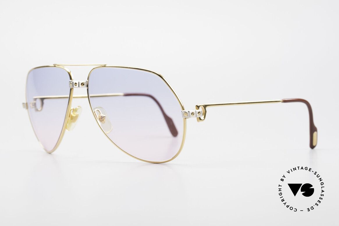 Cartier Vendome Santos - L Rare Luxury 80's Sunglasses, Santos Decor (with 3 screws) in LARGE size 62-14, 140, Made for Men