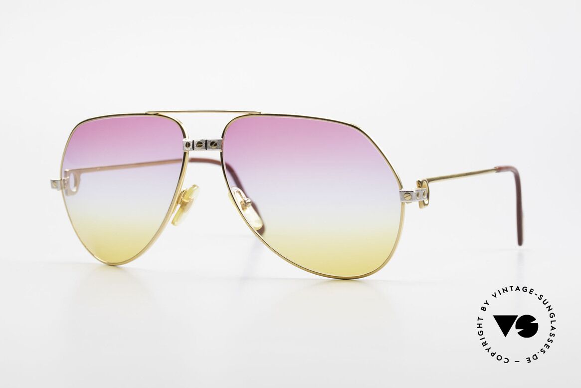 Cartier Vendome Santos - L Rare 80's Aviator Sunglasses, Vendome = the most famous eyewear design by CARTIER, Made for Men