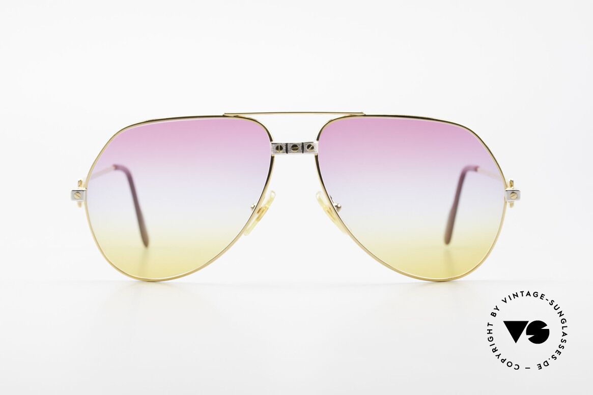 Cartier Vendome Santos - L Rare 80's Aviator Sunglasses, mod. "Vendome" was launched in 1983 & made till 1997, Made for Men