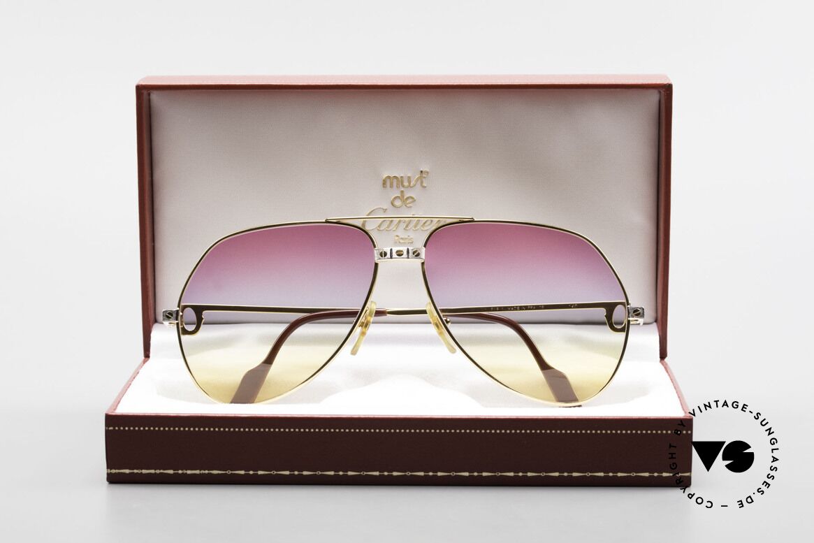 Cartier Vendome Santos - L Rare 80's Aviator Sunglasses, 2nd hand model, but a mint condition + CARTIER box, Made for Men