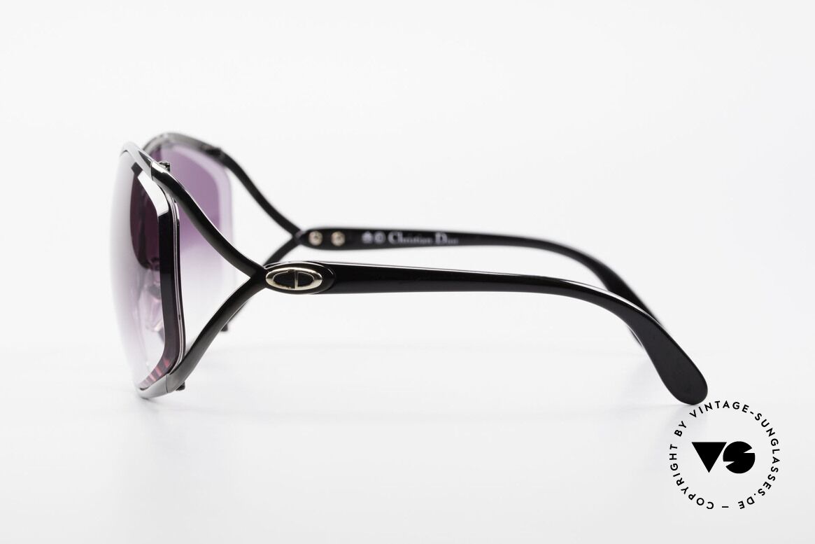 Christian Dior 2056 80's Butterfly Sunglasses, black frame with purple-gradient lenses (100% UV), Made for Women