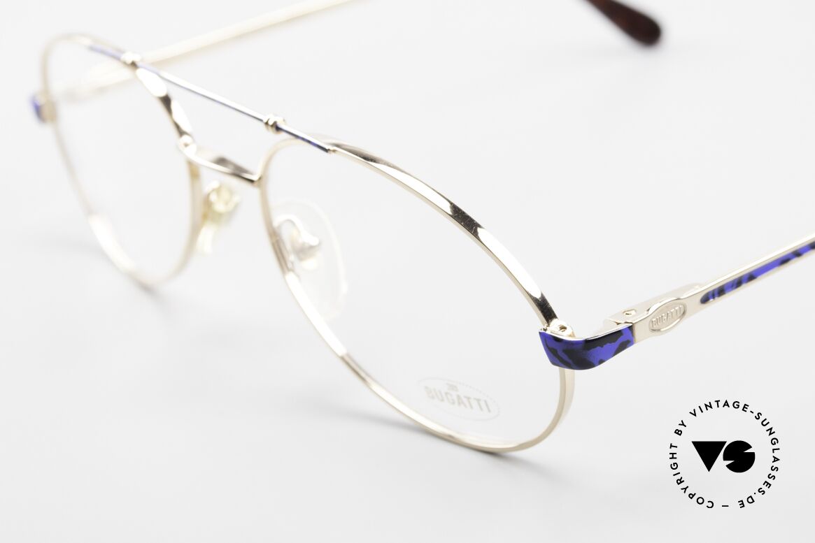 Bugatti 14818 Gold Plated Luxury Eyeglasses, very noble frame finish: blue-black / GOLD-plated, Made for Men Bugatti 14818 Gold Plated Luxury Eyeglasses, very noble frame finish: blue-black / GOLD-plated, Made for Men