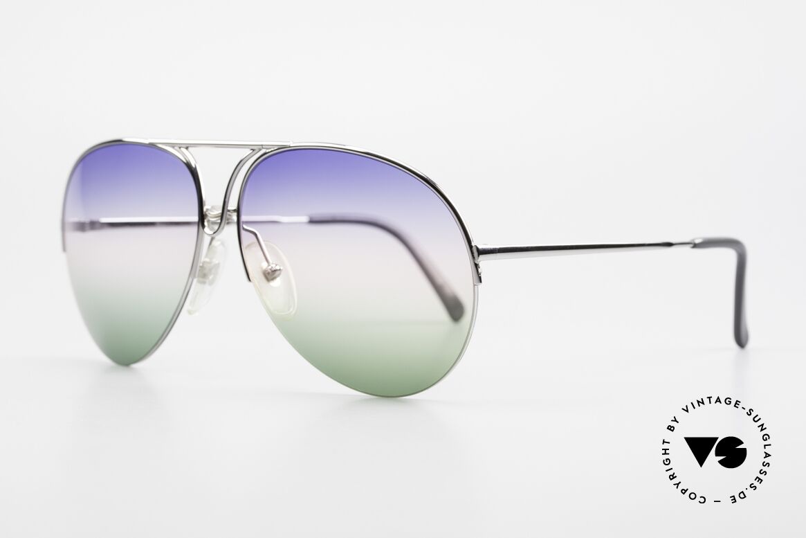 Porsche 5627 Half Rimless 90's Sunglasses, classic aviator design - in LARGE size 63/15mm, Made for Men
