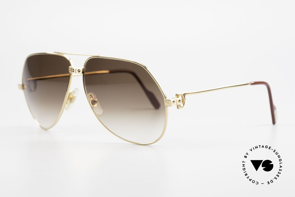 Cartier Vendome Santos - L Special Edition Fully Gold, fully 22ct GOLD-PLATED frame (even the Santos screws), Made for Men