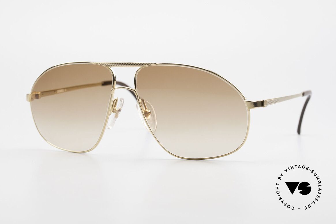 Dunhill 6125 Gold Plated Aviator Frame 90's, LUXURY vintage sunglasses by A. DUNHILL from 1990, Made for Men