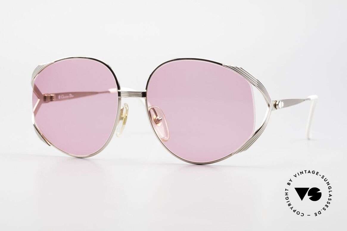 Christian Dior 2387 Ladies Pink 80's Sunglasses, flashy Chr. Dior designer sunglasses from 1989, Made for Women