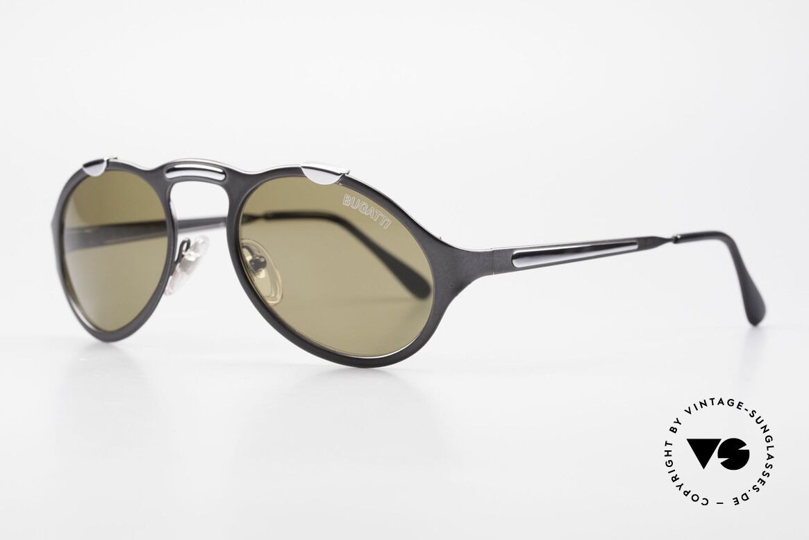 Bugatti 13152 Limited Rare Luxury 90's Sunglasses, ultra rare gray-metallic varnish, collector's item!, Made for Men