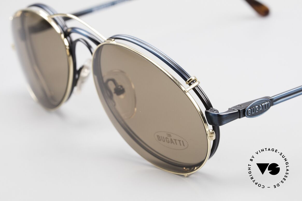 Bugatti 03328 Men's 80's Clip On Sunglasses, unworn (like all our vintage Bugatti designer shades), Made for Men