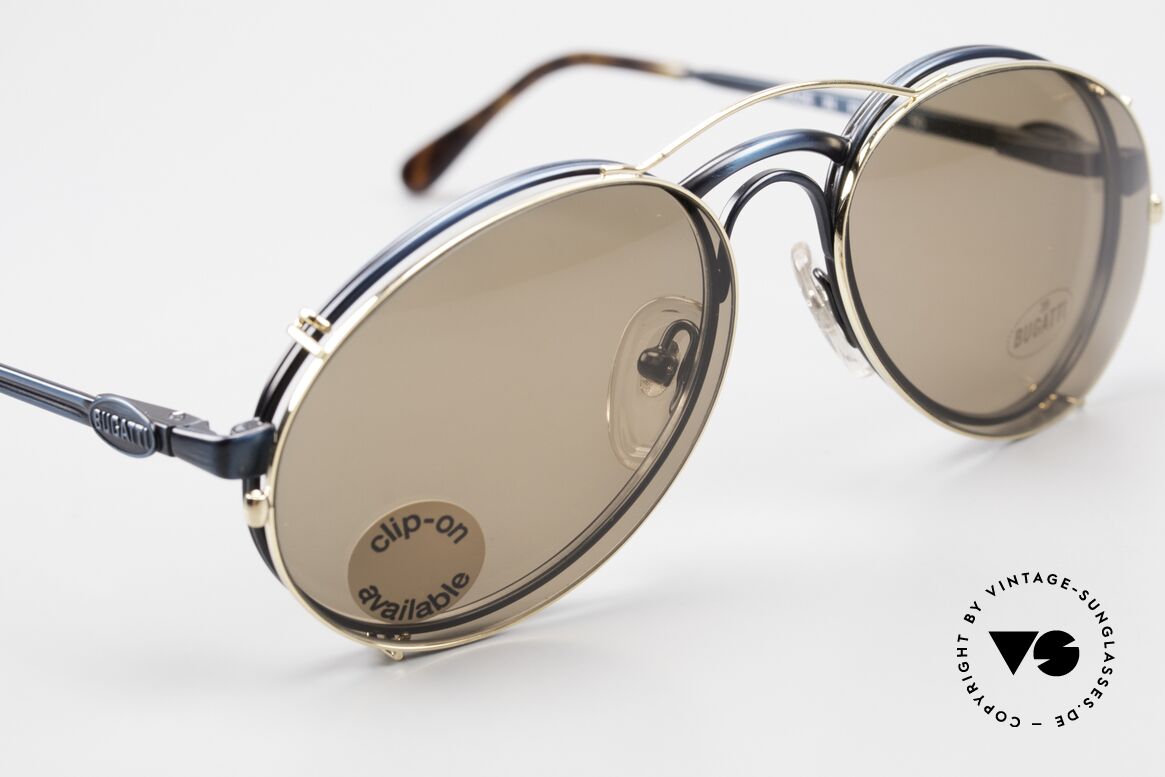 Bugatti 03328 Men's 80's Clip On Sunglasses, NO RETRO fashion, but an authentic old 80's original, Made for Men