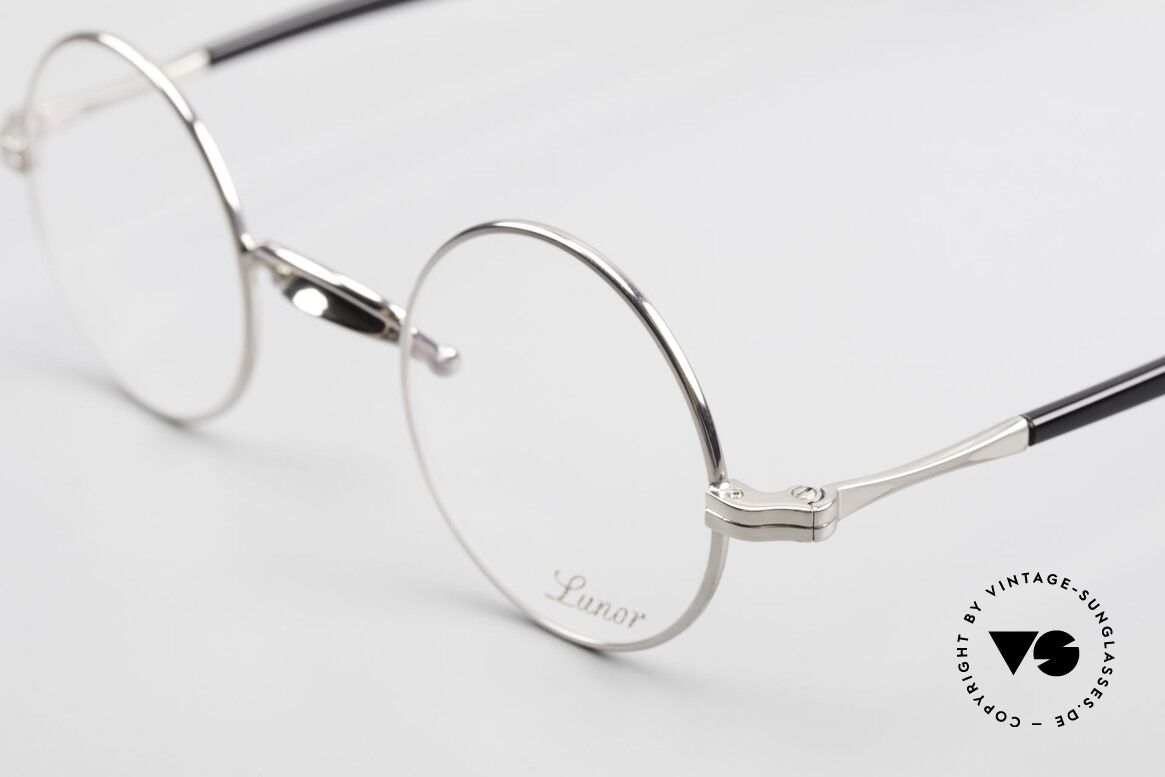 Lunor Swing A 31 Round Swing Bridge Vintage Glasses, "A" stands for "acetate temples", SMALL size 38/25, 143, Made for Men and Women