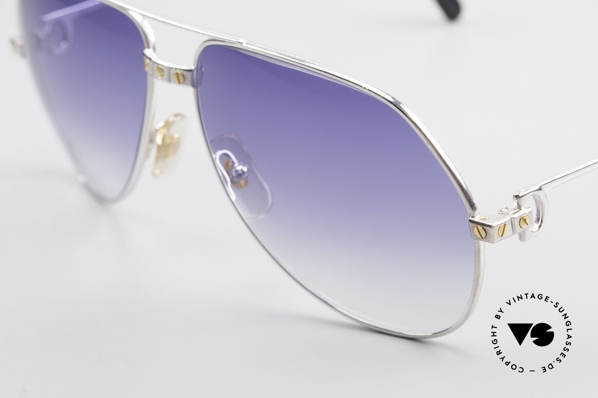 Cartier Vendome Santos - L Customized Silver Edition, you won't find this color-combination somewhere else!, Made for Men