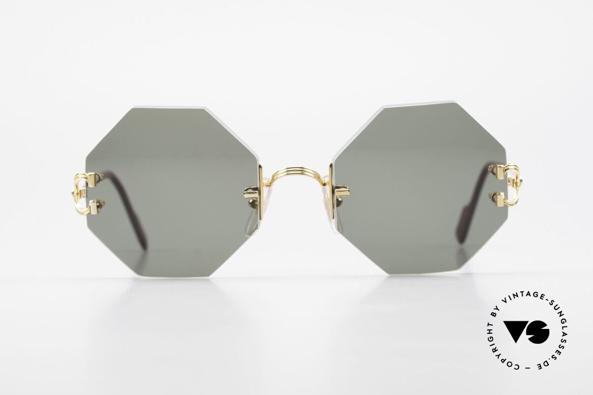 Cartier Rimless Octag Rimless Octagonal Sunglasses, model of the rimless series with new OCTAG lenses, Made for Men and Women