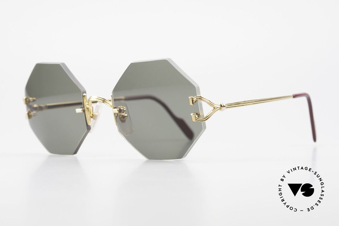 Cartier Rimless Octag Rimless Octagonal Sunglasses, customized by our optician; MEDIUM size (133mm)!, Made for Men and Women