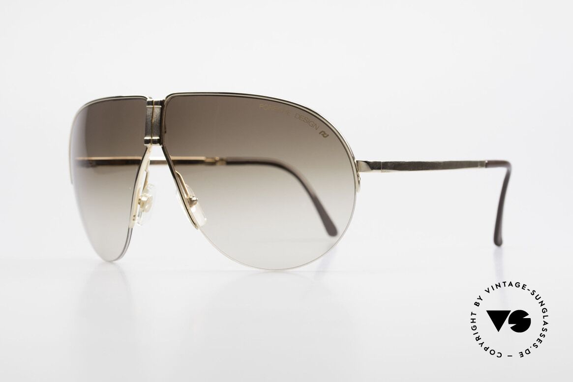 Porsche 5628 Rare 80's Folding Sunglasses, half rimless frame (lightweight) very pleasant to wear, Made for Men