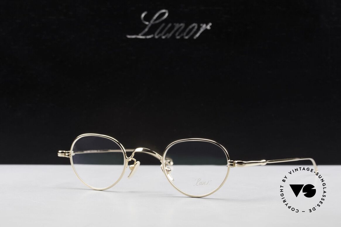 Lunor V 103 Timeless Gold Plated Glasses, Size: medium, Made for Men and Women