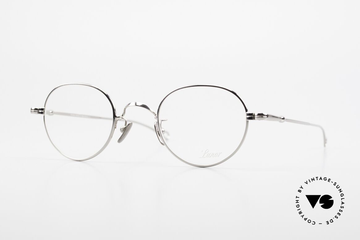 Lunor V 108 Panto Frame Platinum Plated, LUNOR: honest craftsmanship with attention to details, Made for Men