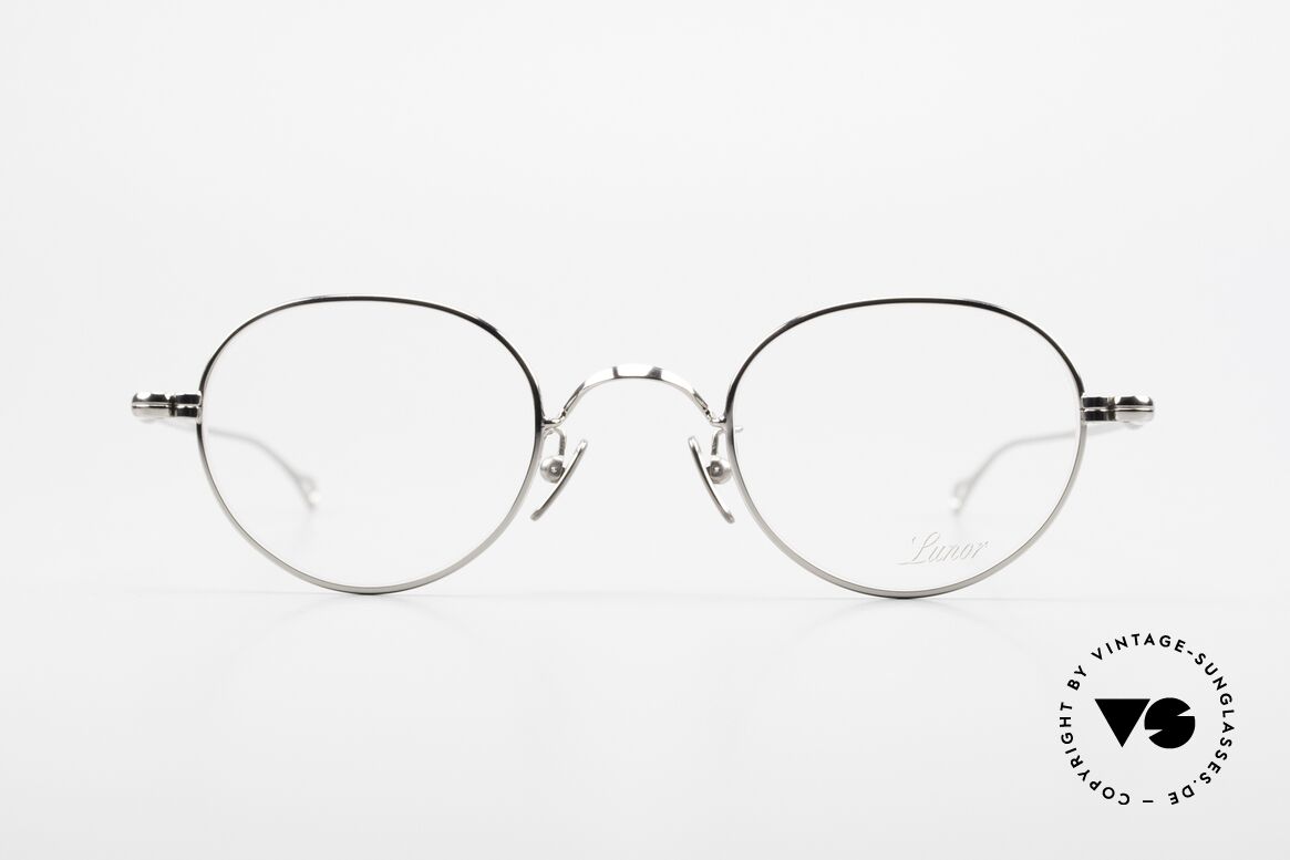 Lunor V 108 Panto Frame Platinum Plated, without ostentatious logos (but in a timeless elegance), Made for Men