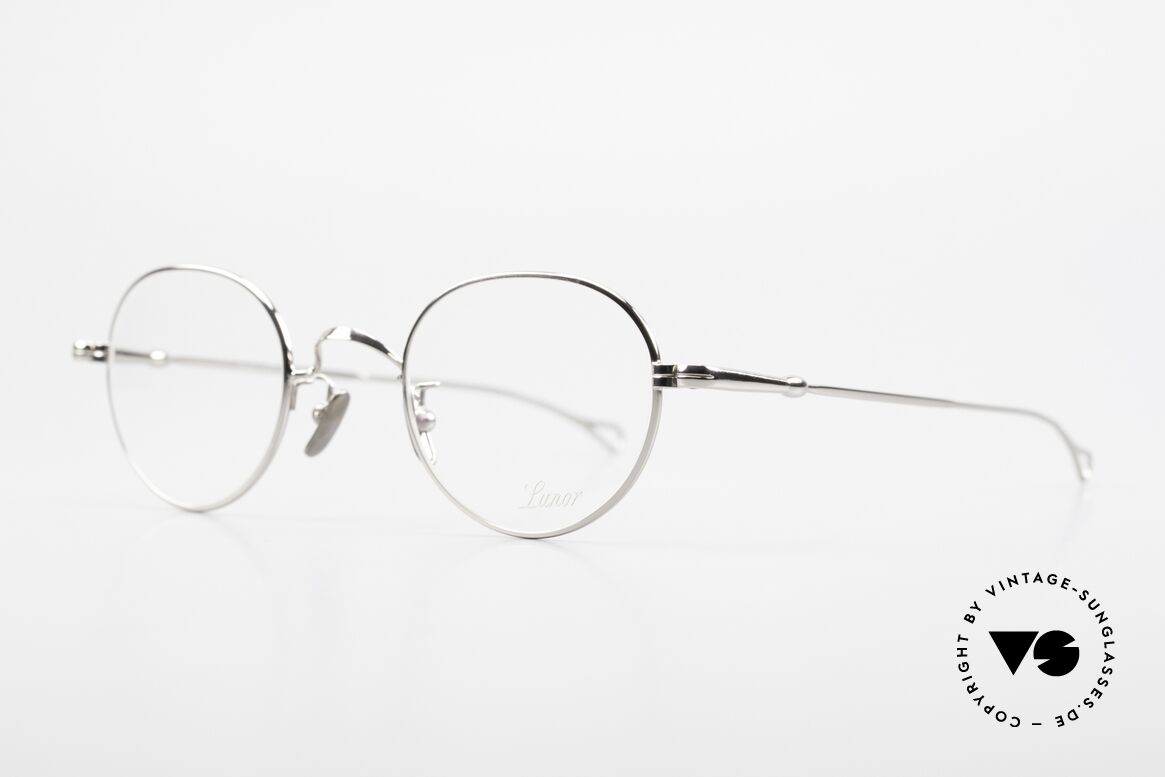 Lunor V 108 Panto Frame Platinum Plated, model V 108: very elegant Panto glasses for gentlemen, Made for Men