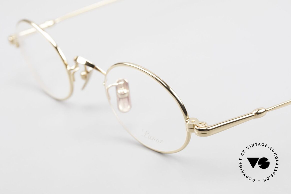 Lunor V 100 Oval Eyeglasses Gold Plated, from the 2011's collection, but in a well-known quality, Made for Men and Women