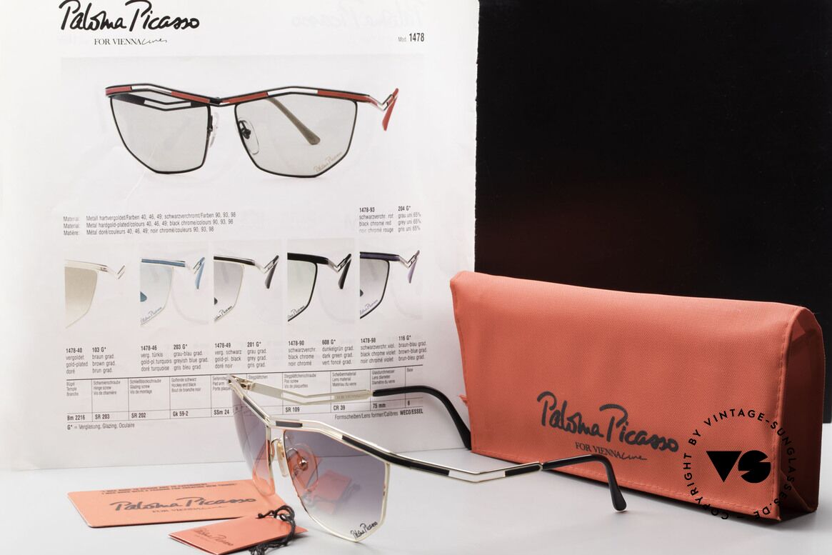Paloma Picasso 1478 No Retro Sunglasses 90's Rarity, Size: large, Made for Women