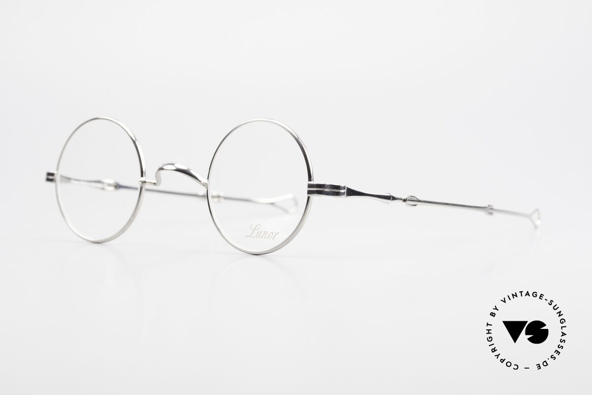 Lunor I 12 Telescopic Round Glasses Slide Temples, well-known for the "W-bridge" & the plain frame designs, Made for Men and Women