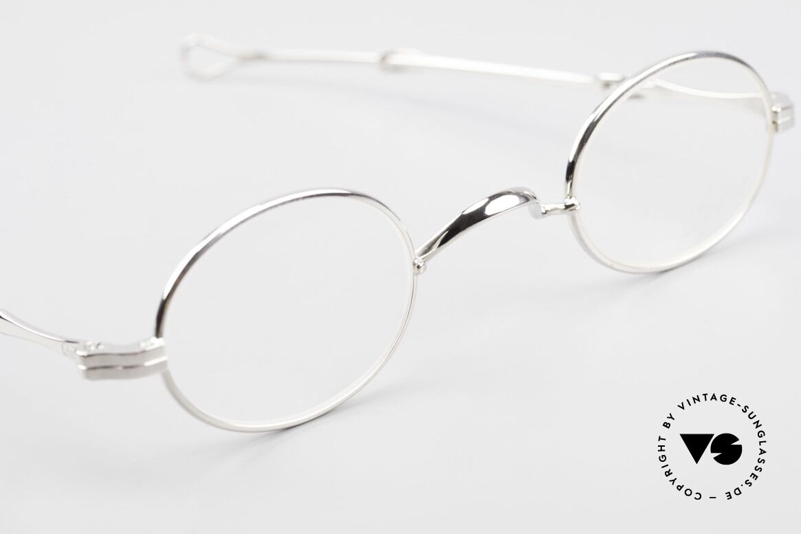 Lunor I 04 Telescopic Oval XS Frame Platinum Plated, this frame is ideal for high prescriptions; TRUE RARITY!, Made for Men and Women