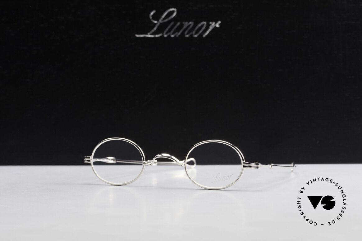 Lunor I 04 Telescopic Oval XS Frame Platinum Plated, Size: extra small, Made for Men and Women