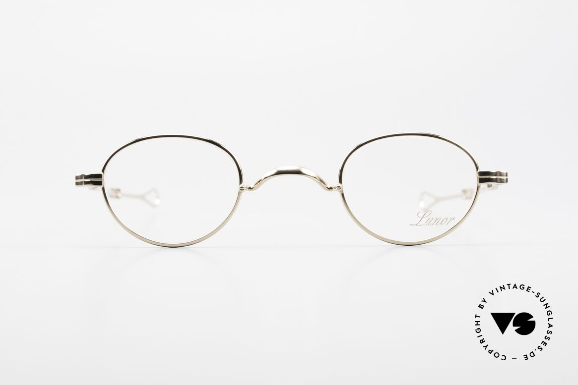 Lunor I 03 Telescopic Gold Plated With Slide Temples, gold-plated frame with extendable telescopic temples, Made for Men and Women
