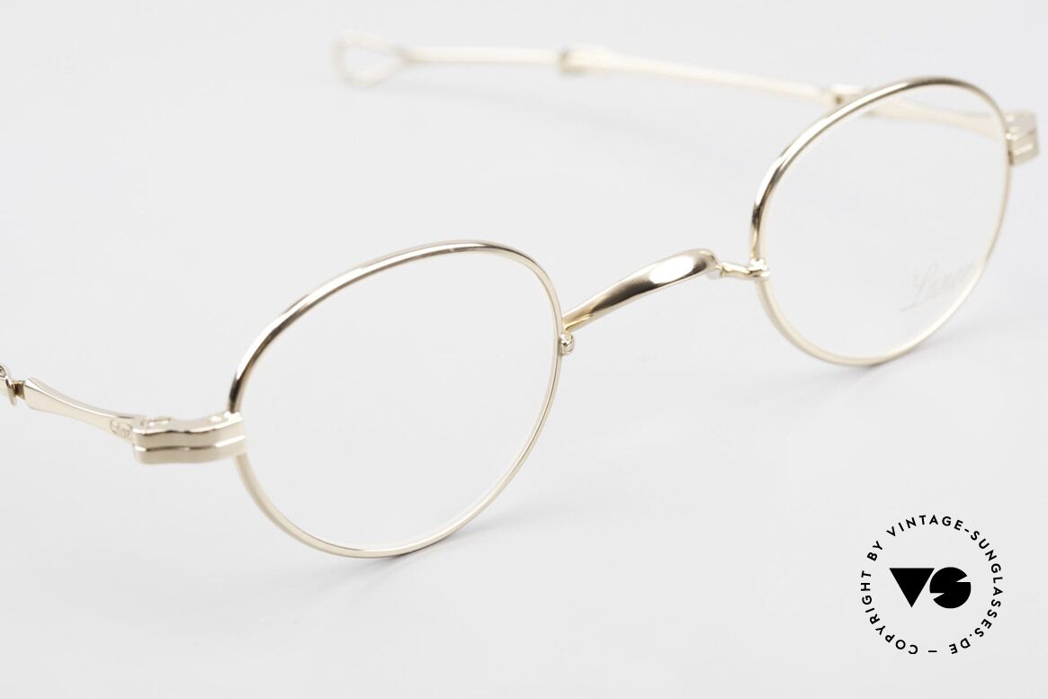 Lunor I 03 Telescopic Gold Plated With Slide Temples, unworn single item (for all lovers of quality), true rarity, Made for Men and Women