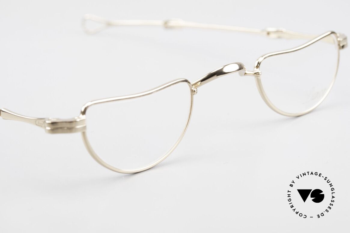Lunor I 07 Telescopic Extendable Gold Plated Frame, unworn RARITY (for all lovers of quality) from app. 1999, Made for Men and Women