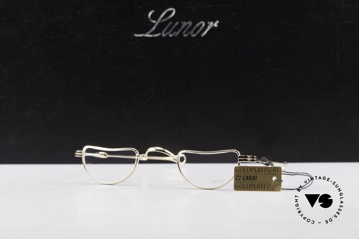 Lunor I 07 Telescopic Extendable Gold Plated Frame, Size: extra small, Made for Men and Women