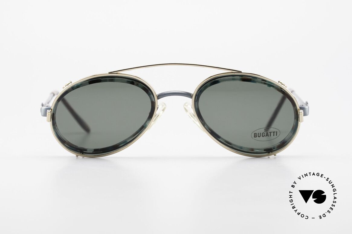 Bugatti 05728T 90's Men's Eyeglasses Sun Clip, remarkable BUGATTI vintage 90's designer eyeglasses, Made for Men