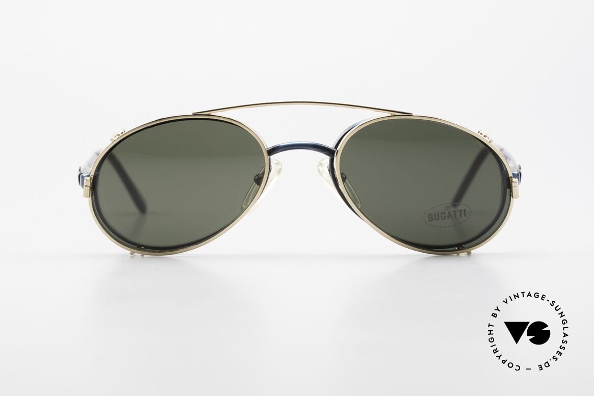 Bugatti 05728 Rare 90's Eyeglasses Clip On, very stylish Bugatti vintage eyeglasses from the 90's, Made for Men