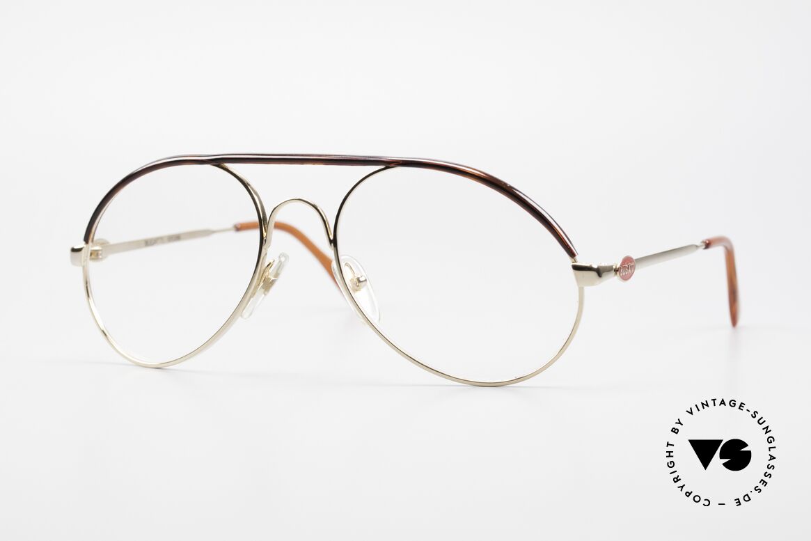 Bugatti 65986 Men's 80's Frame Gold Plated, classic Bugatti eyeglasses from app. 1985/86, Made for Men