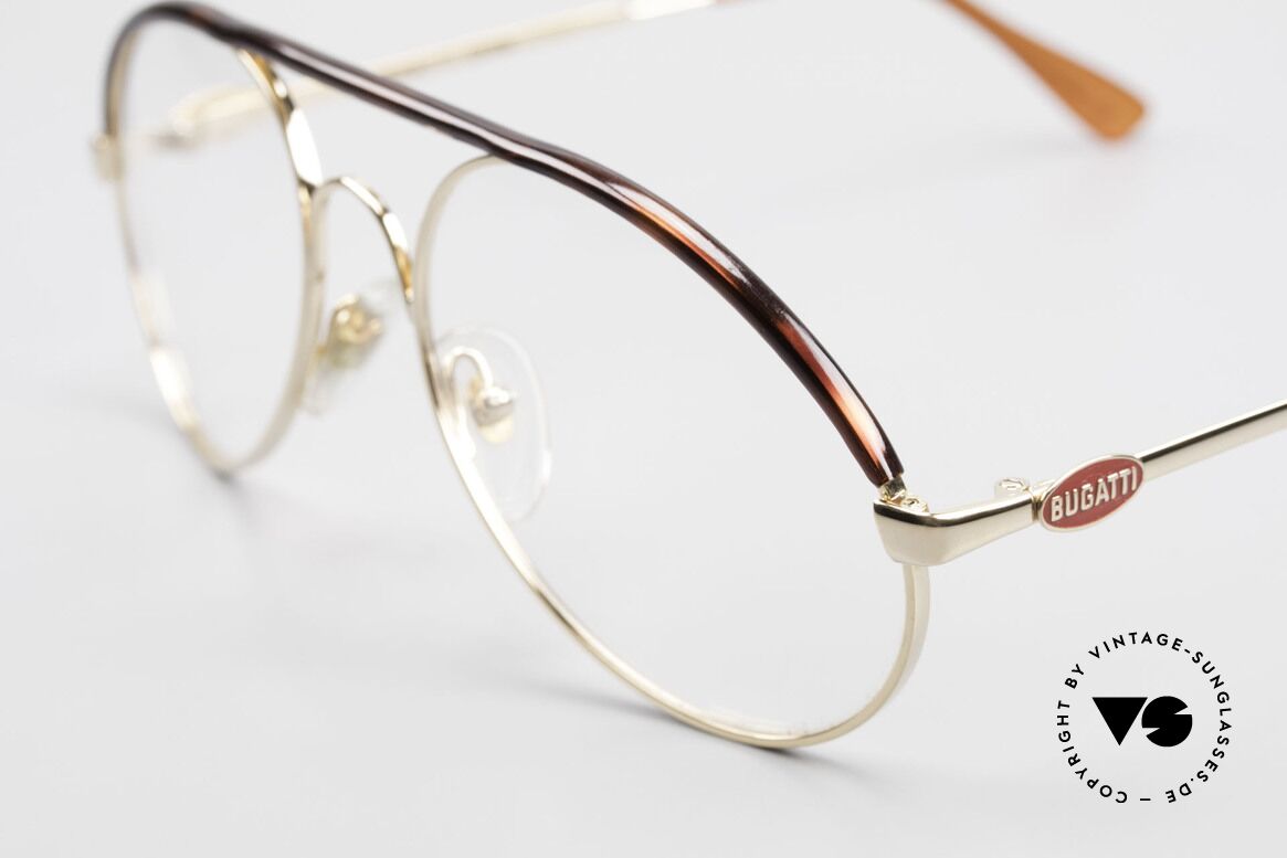 Bugatti 65986 Men's 80's Frame Gold Plated, TOP craftsmanship: Medium - Large size 54mm, Made for Men