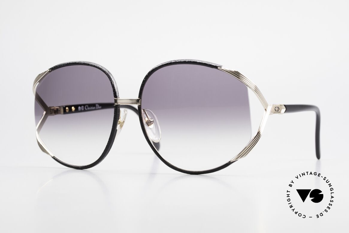 Christian Dior 2250 Rihanna Sunglasses Leather, oversized XL vintage ladies sunglasses by Christian DIOR, Made for Women