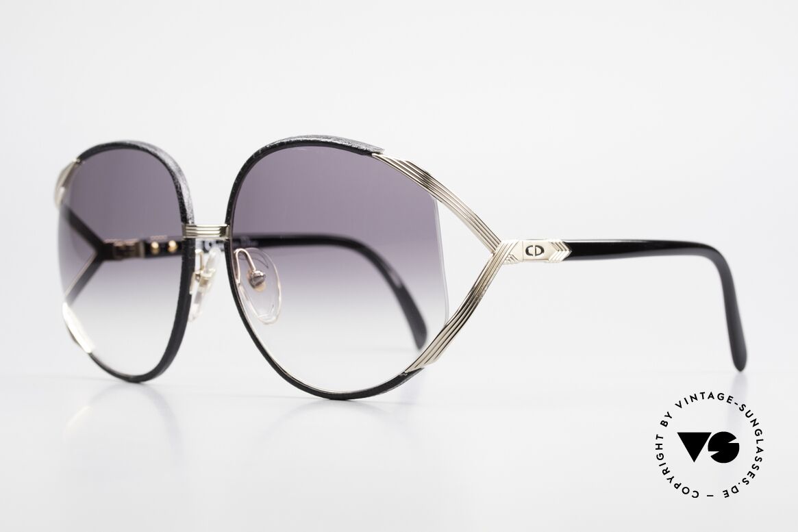 Christian Dior 2250 Rihanna Sunglasses Leather, precious 1980's model and utterly unique leather edition!, Made for Women