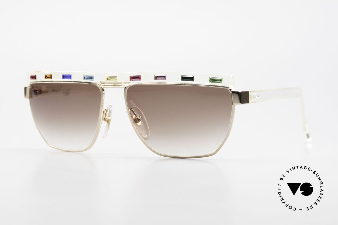 Paloma Picasso 3706 With Colors Of All Gemstones, ladies 90's designer sunglasses by PALOMA Picasso, Made for Women
